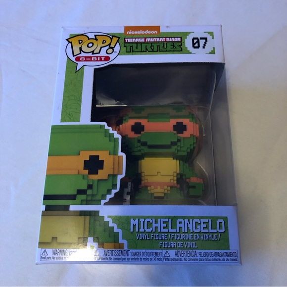 Pop! 8-Bit Teenage Mutant Ninja Turtles Michelangelo Funko Pop Figure - Picture 2 of 10